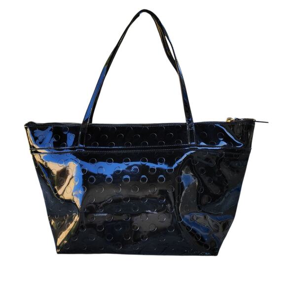 Kate Spade Sophie Camellia Street Tote Bag Patent Leather Polka Dot Bow - Picture 3 of 16